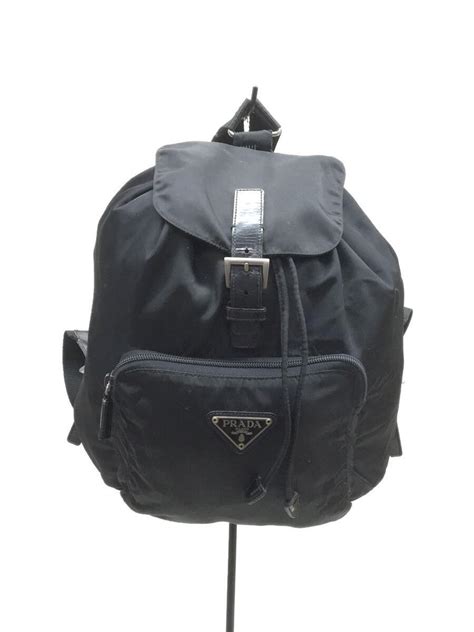 prada b4650|PRADA backpack rucksack nylon Black B4650 Used .